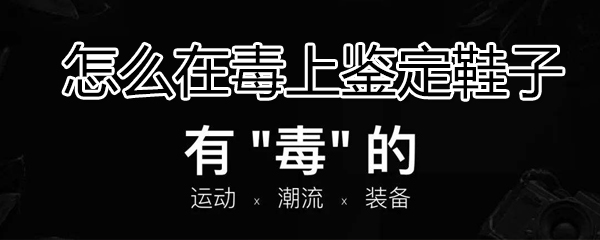 毒鉴定鞋子是真的吗？毒鉴定鞋子操作介绍_