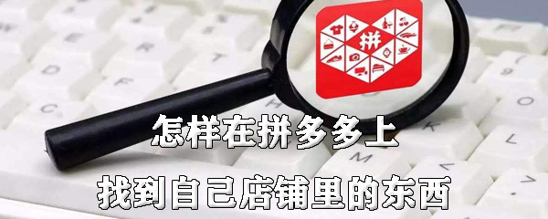 拼多多店铺东西如何搜索？店铺东西搜索方法介绍_