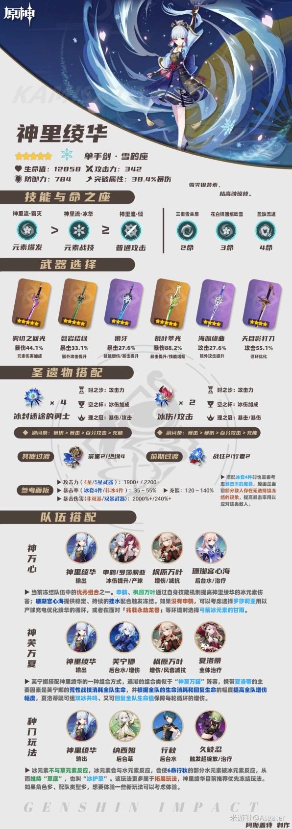 《原神》4.3版上半全UP角色一图流攻略 娜维娅怎么配装