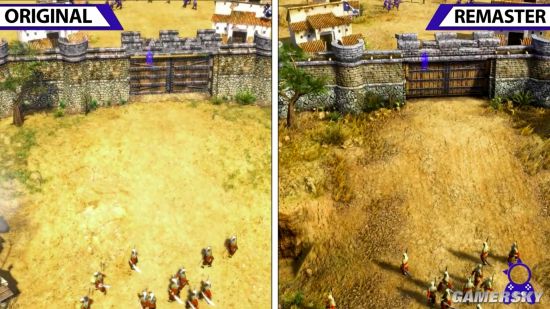 《帝国时代3：决定版》实机对比视频：纹理、模型变化明显