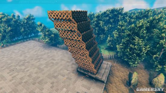 玩家在《Valheim：英灵神殿》中搭建埃菲尔铁塔 耗费4万砖块
