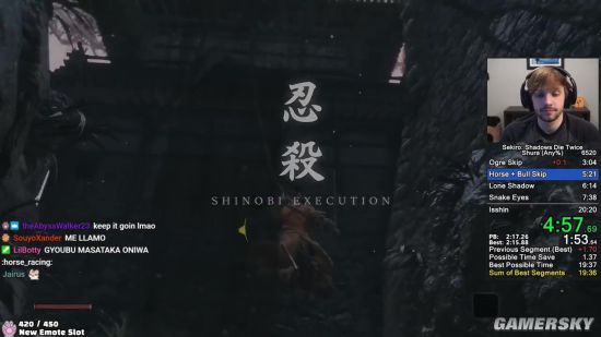 《只狼：影逝二度》速通纪录再被刷新 美国小哥20分17秒通关