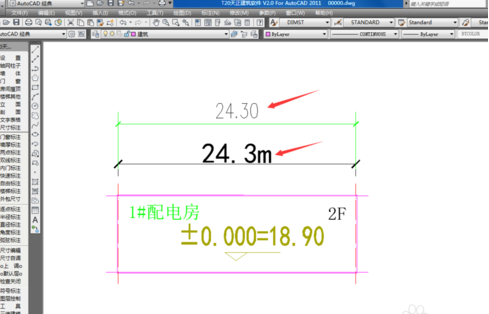 为什么天正建筑尺寸标注不一致?