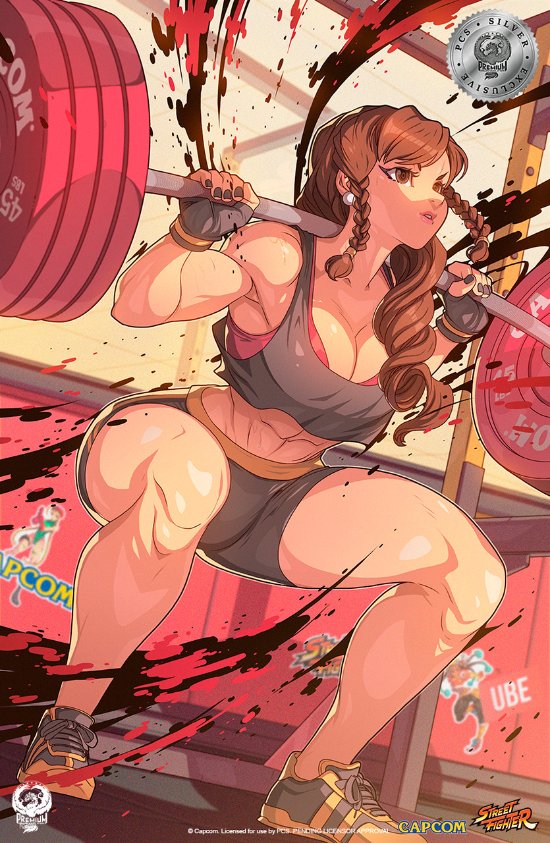 《街头霸王》春丽举重雕像公开：造型精致尽显肌肉线条美