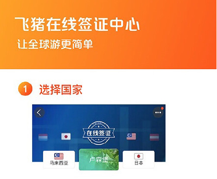 飞猪在线签证功能怎么用_在线签证功能使用步骤流程一览_