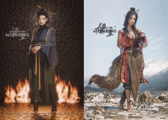 博主分享《黑神话：悟空》和《最终幻想7》3D同人建模合集:真希望他们能赢年度