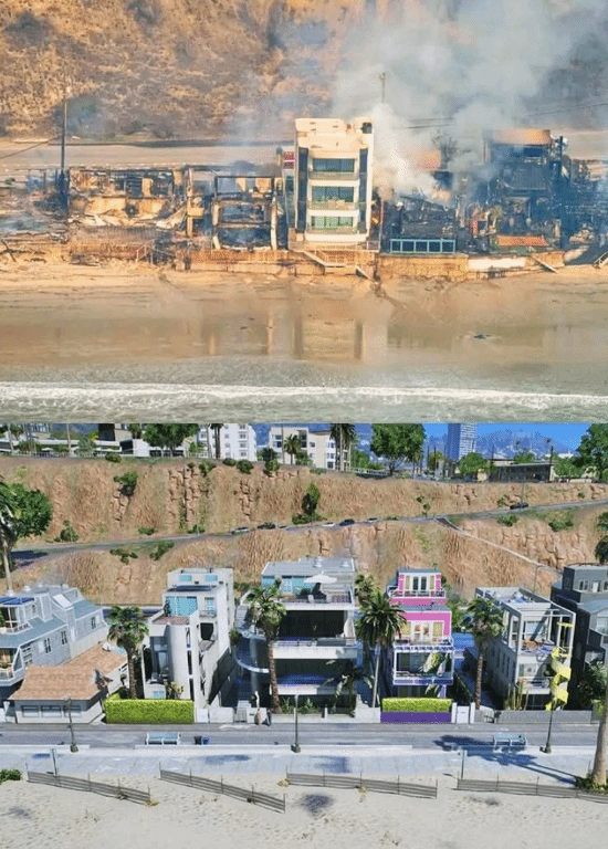《三男一狗》海滨地区被美国山火烧毁 玩家们伤感不已
