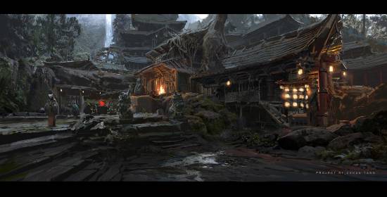 杨奇公布《黑神话：悟空》黄风大圣与鹤仙人原画：灵吉的头被夹腋下！