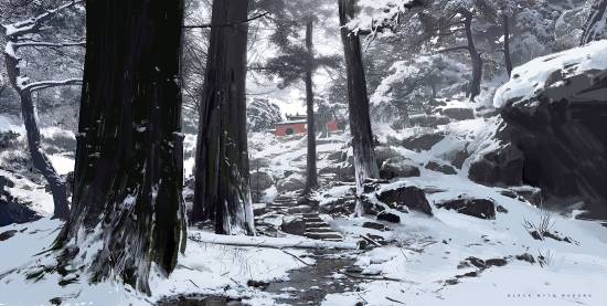 杨奇公布《黑神话：悟空》黄风大圣与鹤仙人原画：灵吉的头被夹腋下！