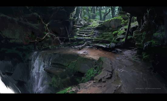 杨奇公布《黑神话：悟空》黄风大圣与鹤仙人原画：灵吉的头被夹腋下！