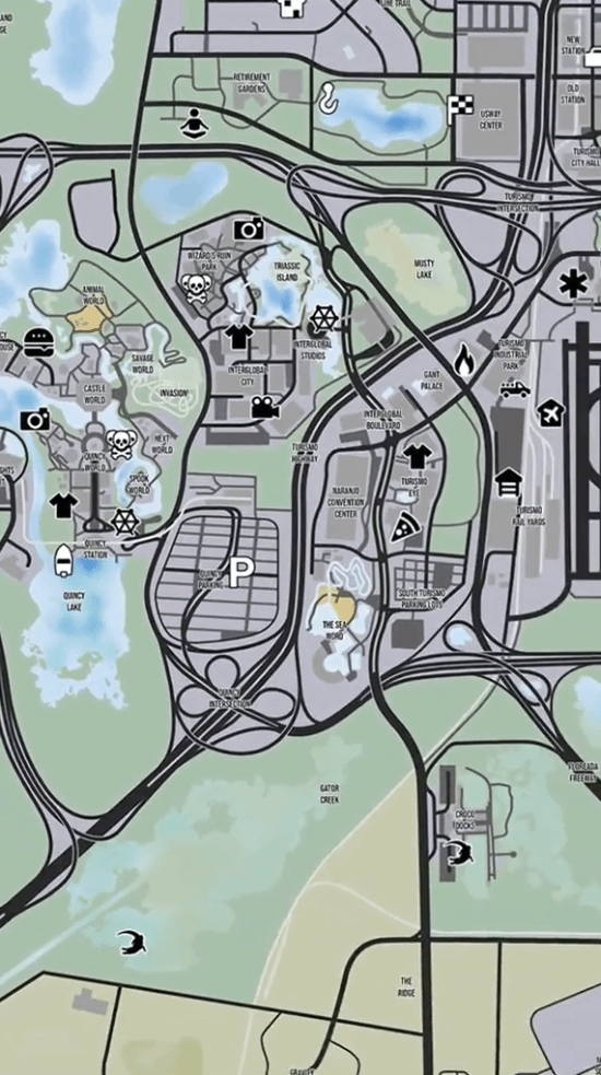 网络出现疑似《GTA6》详细地图：各种标记点全都有！