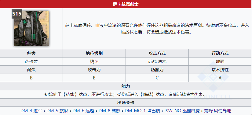 《明日方舟》萨卡兹魔剑士属性介绍