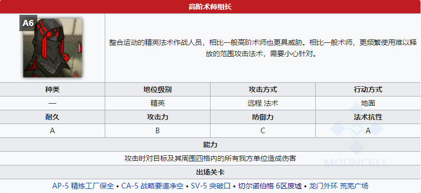 《明日方舟》高阶术士组长属性介绍