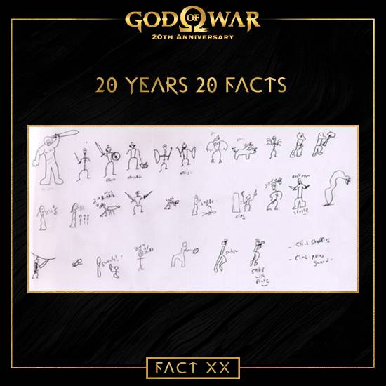《战神》怪物设计草稿曝光：奎爷大战火柴人？