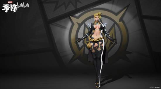 《漫威争锋》白皇后新皮肤：纯黑战服 重点突出！