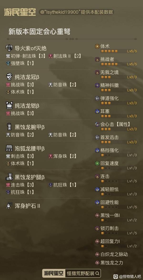 《怪物猎人荒野》1.01版重弩百会配装分享 1.01版重弩怎么配装