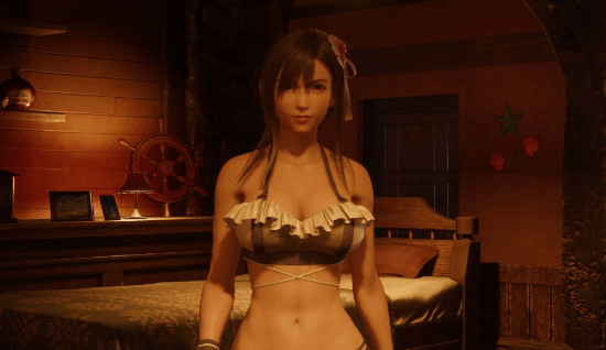 《最终幻想7：重生》蒂法超美MOD分享：快到夏天了就得穿泳装！