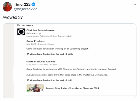 曝《宣誓2》或在开发中？黑曜石有神秘大作秘密开发