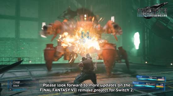 《FF7RE》NS2版宣传片公开！你会在NS2上玩FF吗？