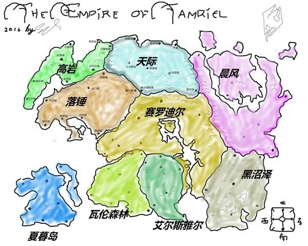 《上古卷轴》系列泰姆瑞尔大陆地图划分一览