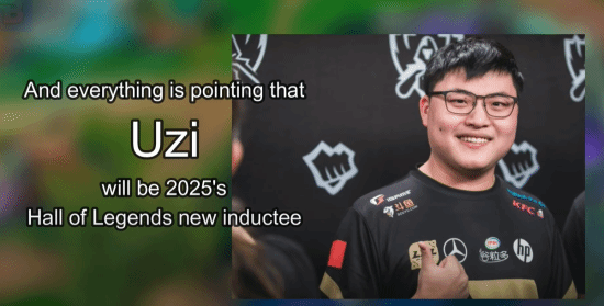 曝UZI将于5月入选《英雄联盟》名人堂：获得薇恩和卡莎两款皮肤