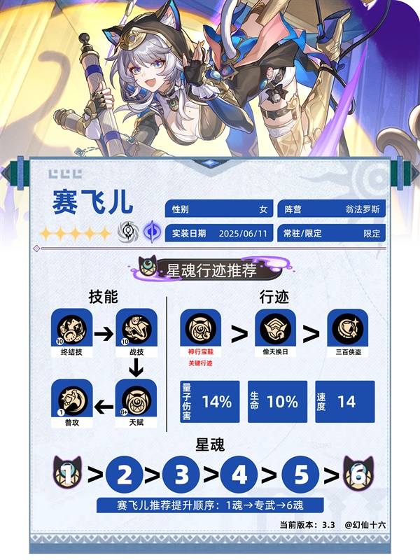 《崩坏星穹铁道》赛飞儿全面养成一图流 赛飞儿光锥、遗器与配队推荐