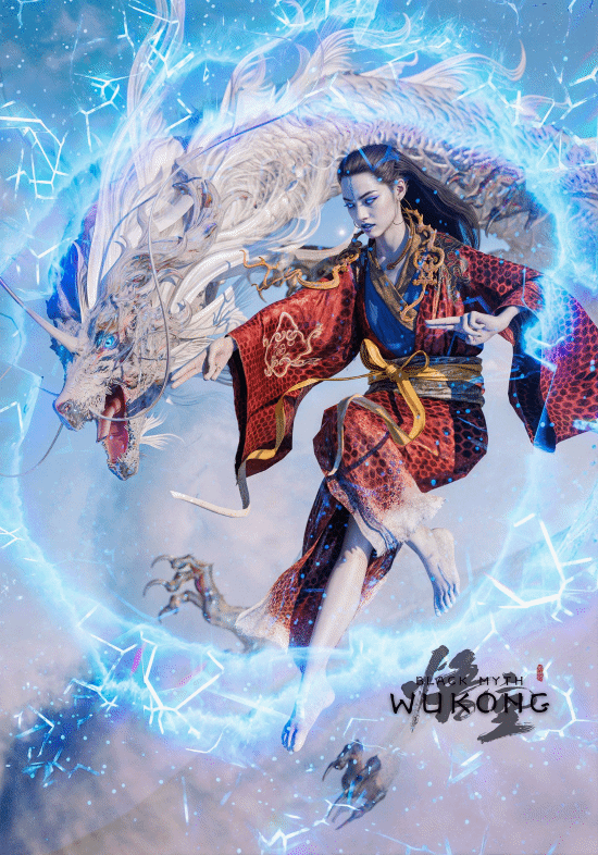 国外3D大神《黑神话》新图：四妹半卧溪边细嗅花香