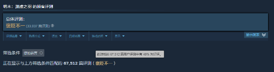 《明末：渊虚之羽》Steam国区评价升至褒贬不一！好评率不断提高