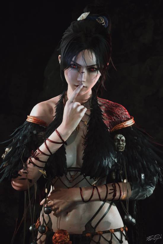 《明末：渊虚之羽》官方严选！性感女主配极致美景艺术截图！