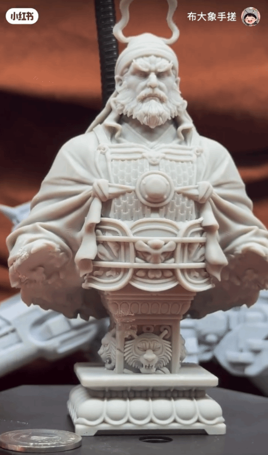 玩家3D打印手搓《黑神话钟馗》半身像！威严霸气
