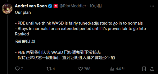《英雄联盟》WASD移动明日上线测试服！官方公布多个平衡措施